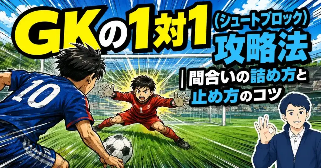 GKの1対1（シュートブロック）攻略法｜間合いの詰め方と止め方のコツ