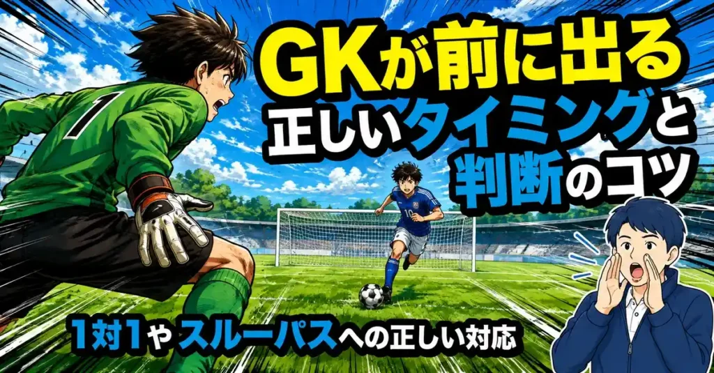 GKが前に出る正しいタイミングと判断のコツ｜1対1やスルーパスへの正しい対応