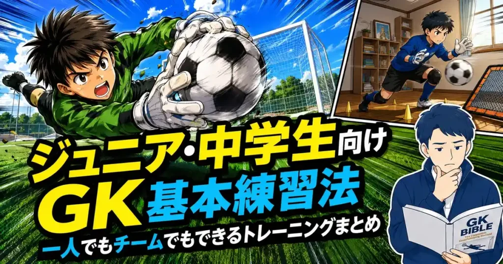 ジュニア・中学生向けGK基本練習法｜一人でもチームでもできるトレーニングまとめ