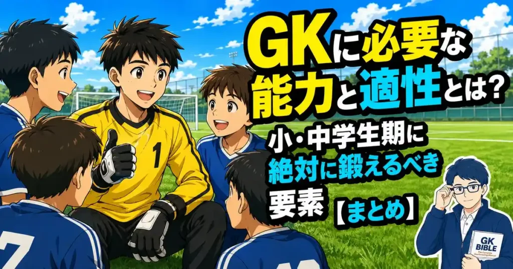 GKに必要な能力と適性とは？小・中学生期に絶対に鍛えるべき要素【まとめ】